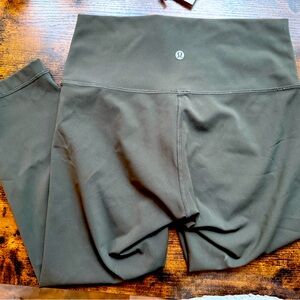 Lululemon leggings olive green crop